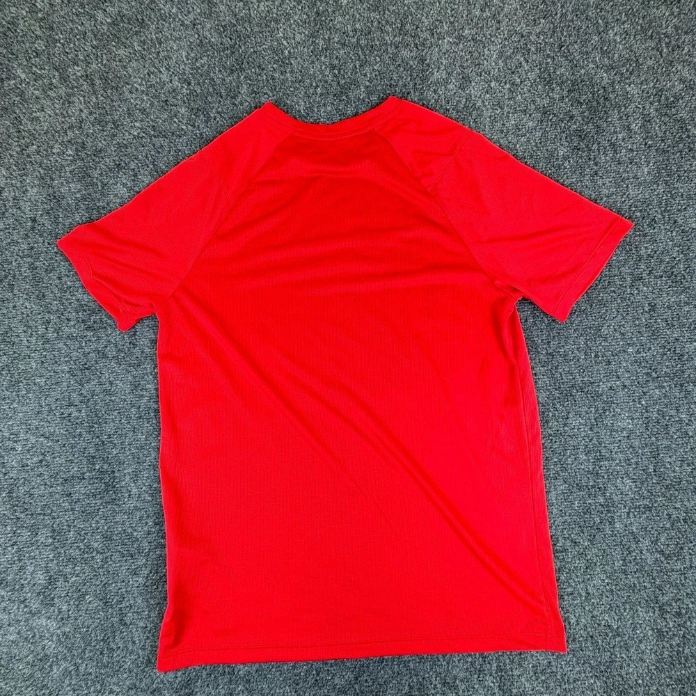 Nike Dri-Fit T-Shirt Boys XL Red White Swoosh Logo‎ Raglan Sleeve Activewear